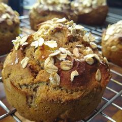 A picture of Jumbo & Extra Fluffy Gluten-Free Banana Breakfast Muffins.