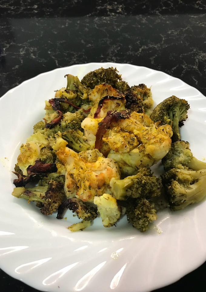 Una foto de Verduras con especias al horno