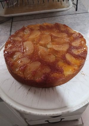 Una foto de Torta de manzana invertida
