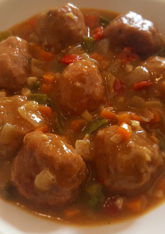 Una foto de Albóndigas al curry de madrás
