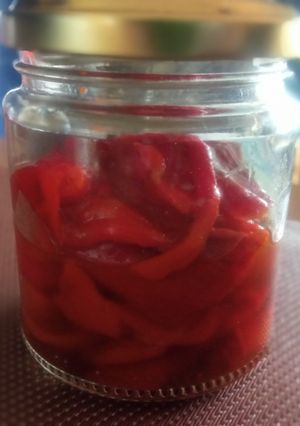 Una foto de Pimientos asados al horno