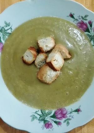 Una foto de Crema de arvejas