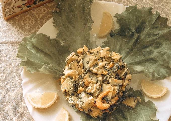 🍤 Нежный салат с креветками