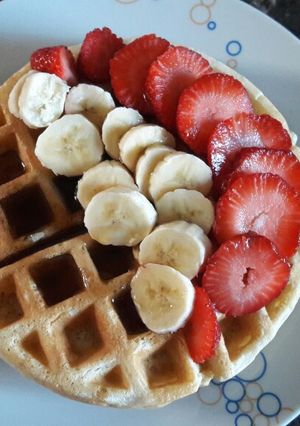 Una foto de Waffles deliciosos
