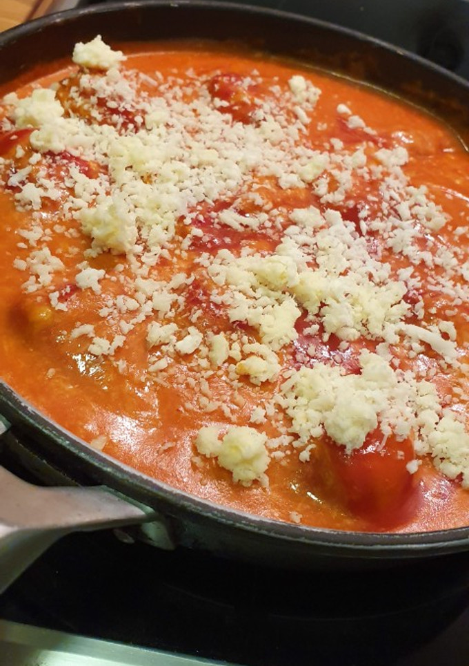 Una foto de Pimientos rellenos de bacalao