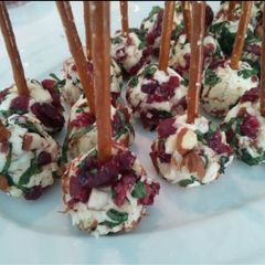 A picture of Festive cheese balls.