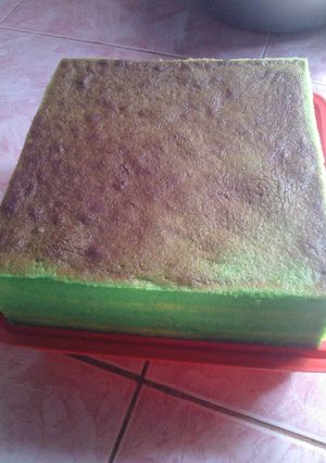 Foto resep Kek lapis rasa pandan