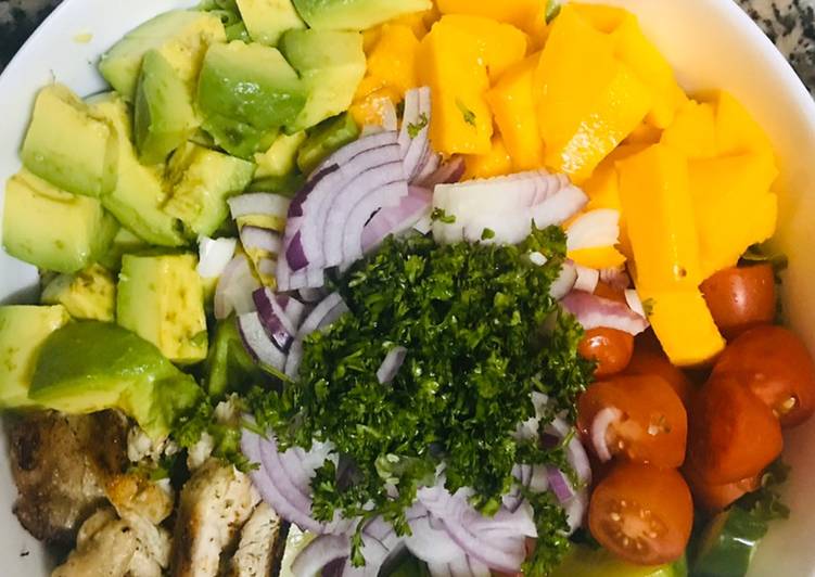 Chicken mango avocado salad