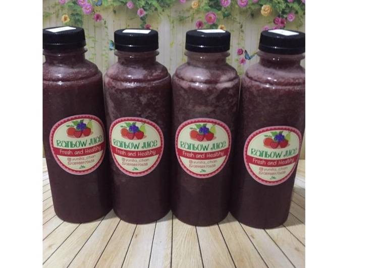 Cara Gampang Menyiapkan Diet Juice Beetroot Grape Strawberry Mango Collards (Sawi) yang Lezat Sekali