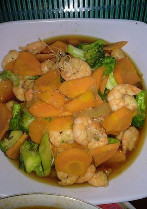 Foto resep Ca Brokoli Udang Saus Tiram