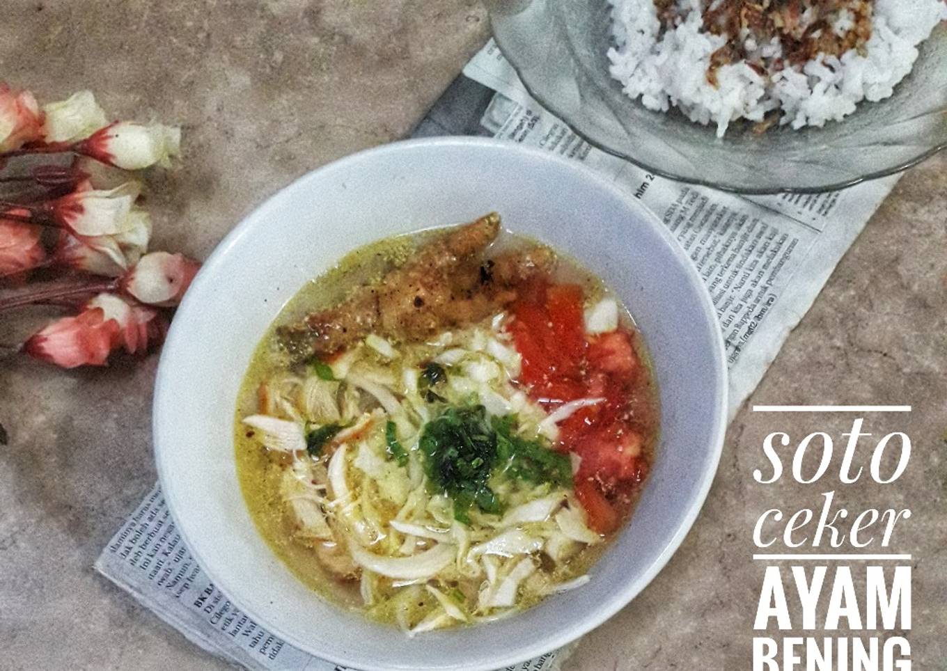 Soto ceker ayam bening