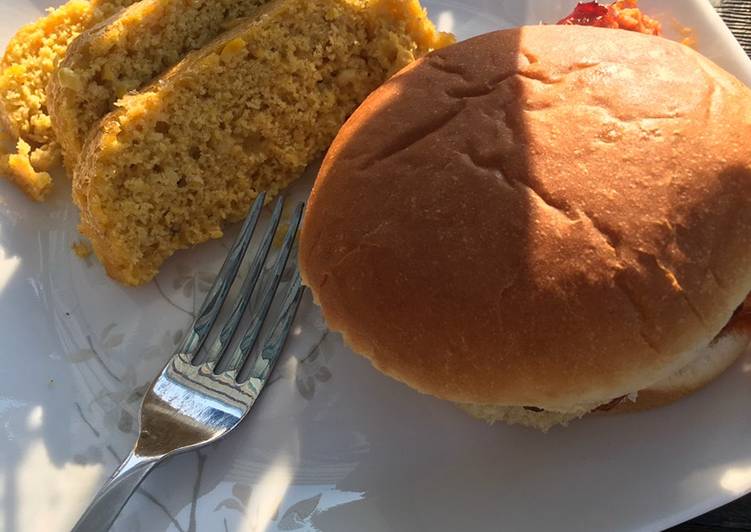 Steamed African corn loaf