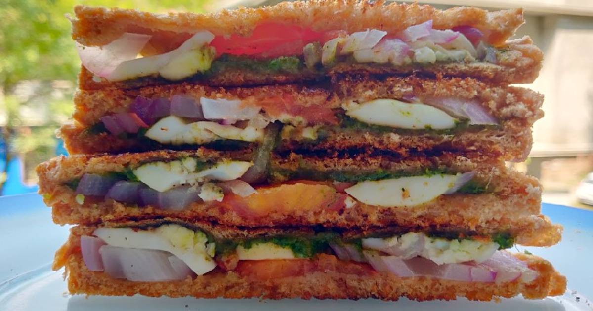 Boiled egg Sandwich Recipe by Uzma Ahmad - Cookpad