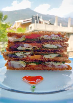 A picture of Boiled egg Sandwich.