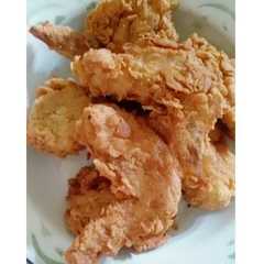 A picture of Ayam krispi anti gagal (gurih dagingnya).