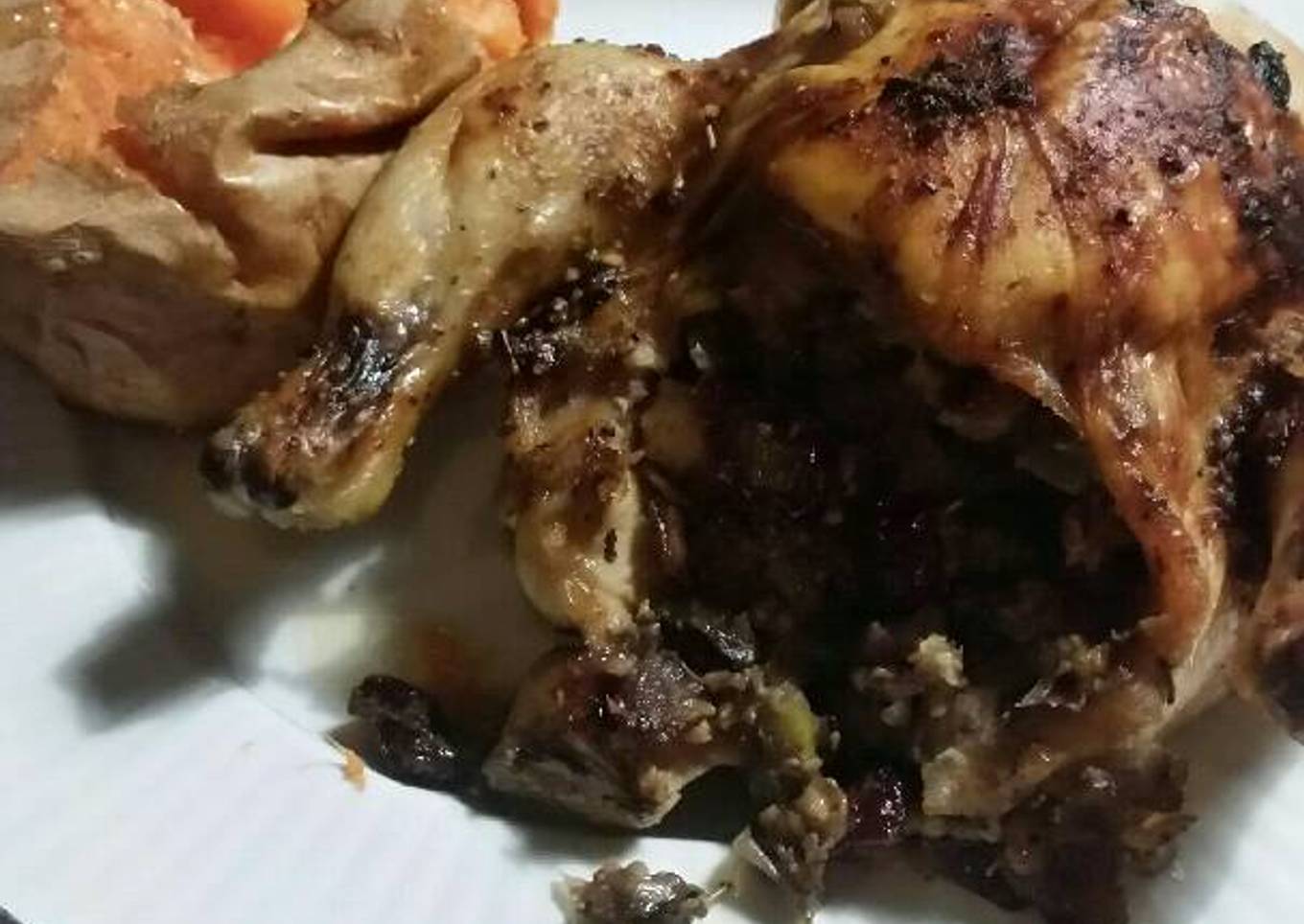 Brad's stuffed Cornish game hens