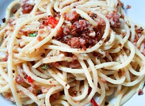 Foto resep Spaghetti Aglio Olio Kornet Sapi