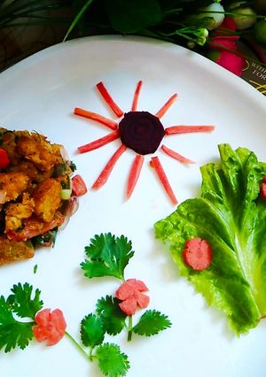 A picture of Bread Chicken Pulao.