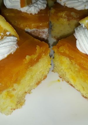 صورة لوصفة كيكة 🍰 بذوق البرتقال ذوق رائع 😋😋😋😍😍