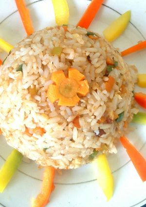 A picture of Egg fried rice.