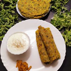 A picture of Methi Thepla.