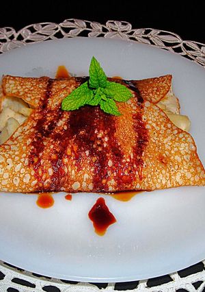 Una foto de Tortitas americanas con relleno de manzanas