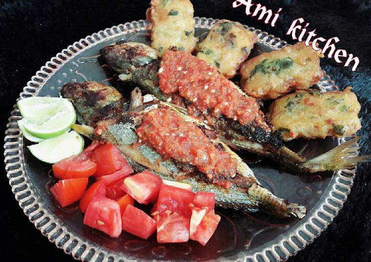 Ikan bakar teflon saus mercon