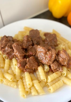 Marhapörkölt recept fotója