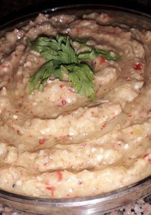 صورة لوصفة سلطة 🥗 البابا غنوج 🍆 أو متبل الباذنجان 🍆