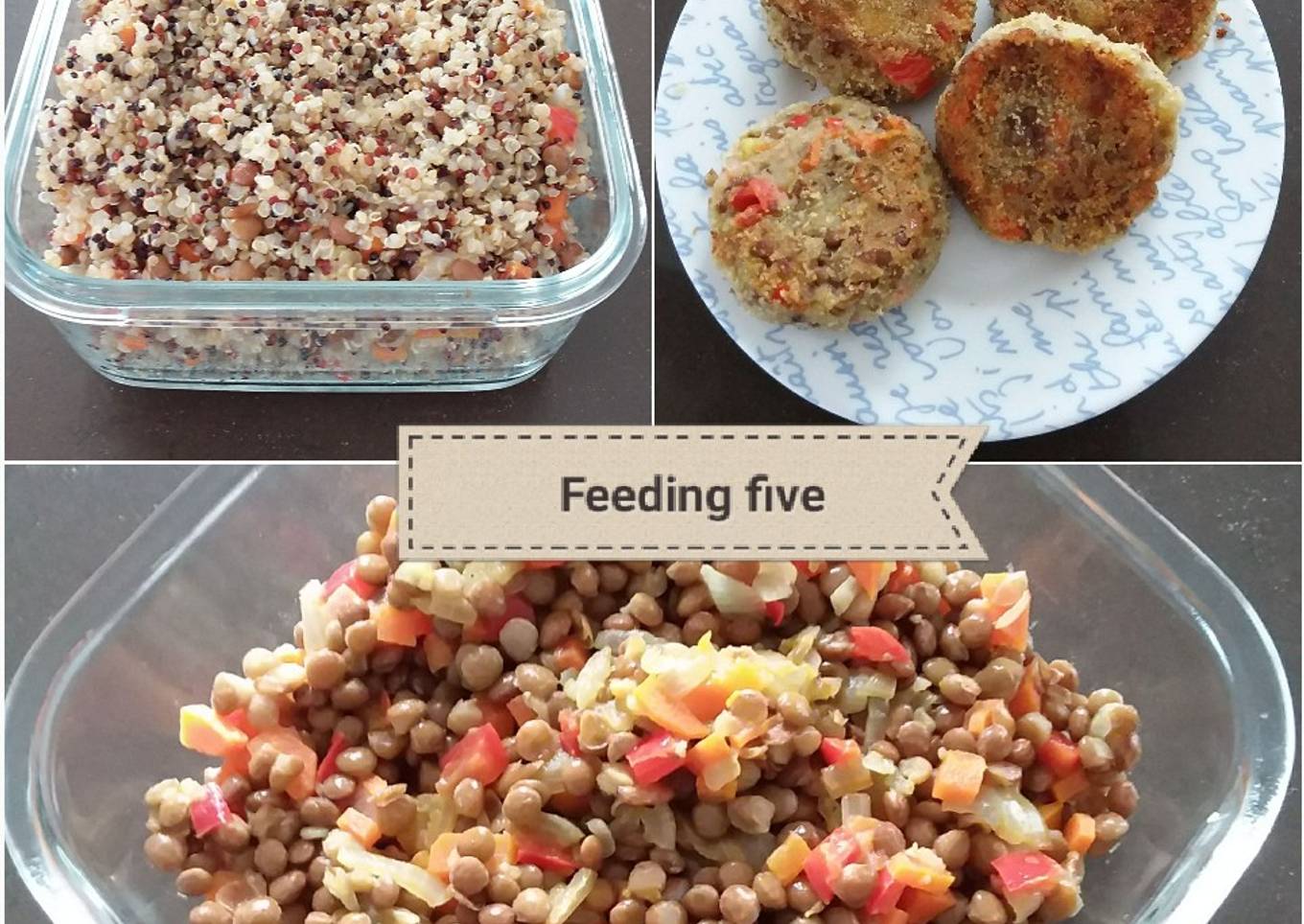 Un sofrito tres platos veganos