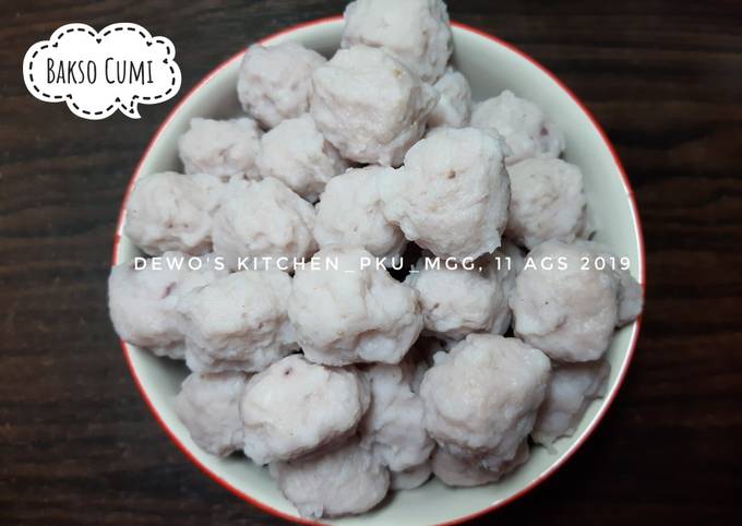 Resep Bakso Cumi Kenyal Oleh Dewo Saputro Dewi Heru Dewo S Kitchen Cookpad