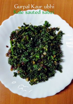 A picture of Kale sauted sabzi 🧅.