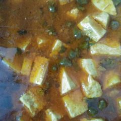 A picture of Paneer green chole.