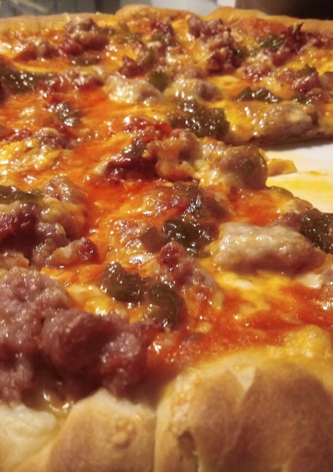 Una foto de Pizza agridulce