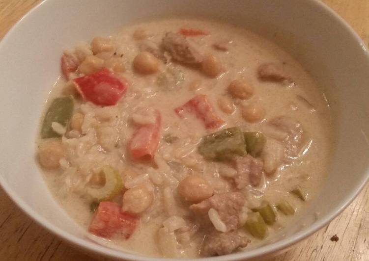 Recipe of Super Quick Homemade Pork &amp; Coconut Soup