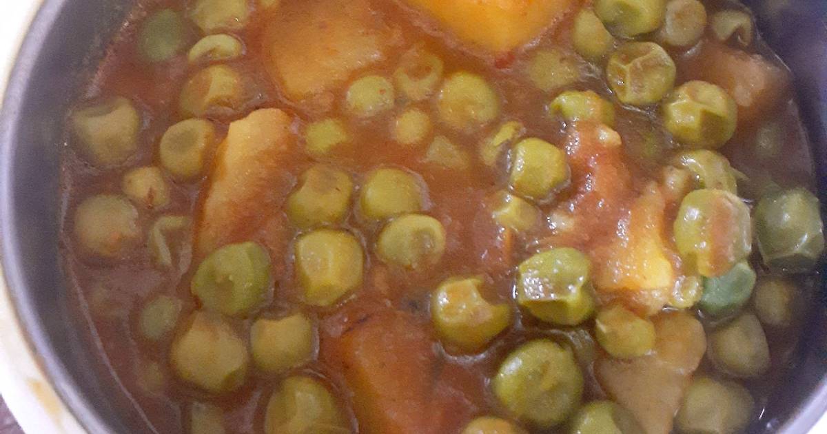 Aloo Mattar Ki Sabzi Recipe By Arifa Iqbal Cookpad