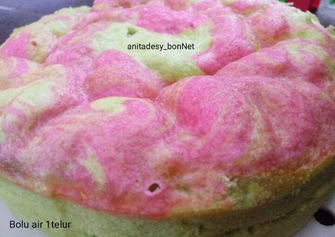 Standar Resep membuat Bolu air 1 telur yang menggugah selera