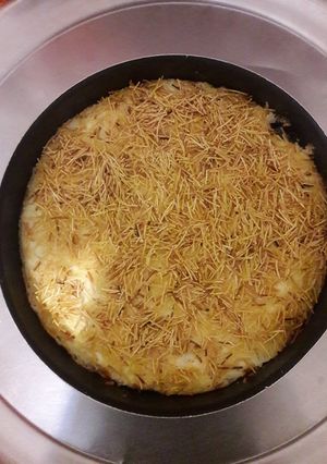 صورة لوصفة بسبوسة بالقشطة والشعيرية
