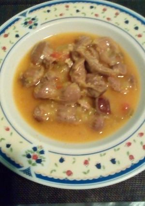 Una foto de Mollejas de pollo al vino blanco