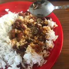 A picture of Rajma rice.
