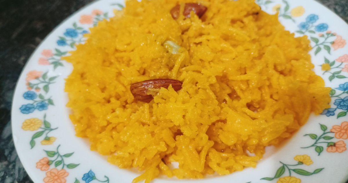 Zarda Rung Zarda Recipe by Anam Azhar - Cookpad