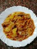 Guiso con fideos Moñitos 😋