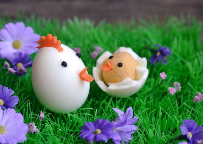 Húsvéti tyúk, és csibéje tojásból recept foto