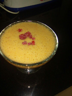 A picture of Orange banana smoothie.