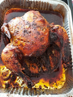 Una foto de Pollo estilo peruano, pero al horno