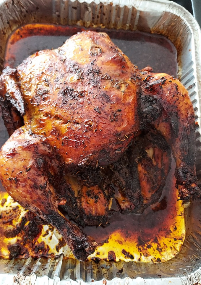 Una foto de Pollo estilo peruano, pero al horno