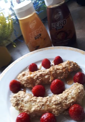 Zdjęcie przepisu Pieczone banany w owsianej panierce🍌.