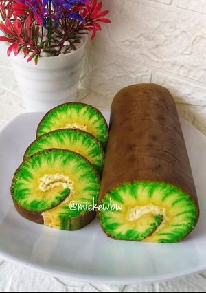 Foto resep Hurricane Pandan Roll Cake (Metode All In One)