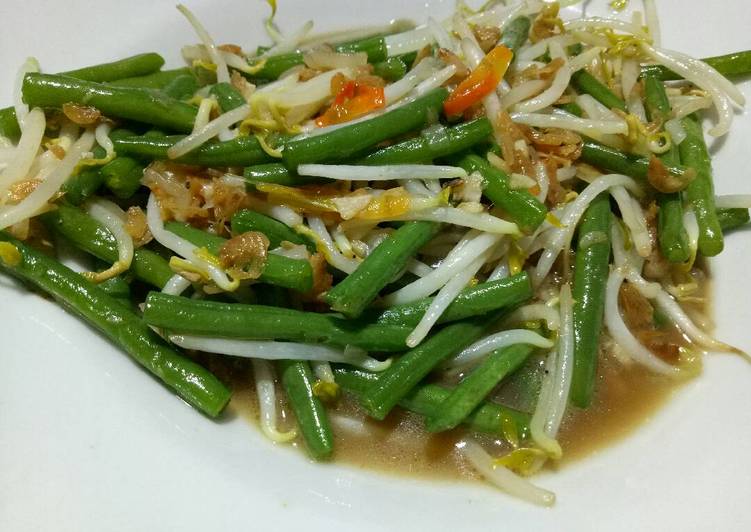 Tumis Buncis Toge Rebon Asin