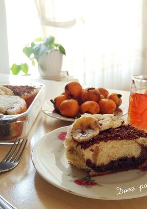 عکسی از دستور کیک موز دو رنگ